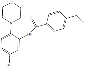 N-[5-chloro-2-(4-morpholinyl)phenyl]-4-ethylbenzamide Struktur