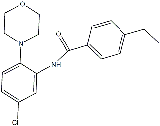 N-[5-chloro-2-(4-morpholinyl)phenyl]-4-ethylbenzamide,,结构式