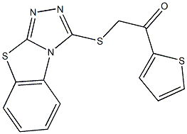 1-(2-thienyl)-2-([1,2,4]triazolo[3,4-b][1,3]benzothiazol-3-ylsulfanyl)ethanone Structure