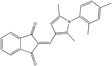 2-{[1-(2,4-dimethylphenyl)-2,5-dimethyl-1H-pyrrol-3-yl]methylene}-1H-indene-1,3(2H)-dione 结构式
