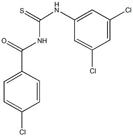 N-(4-chlorobenzoyl)-N'-(3,5-dichlorophenyl)thiourea Struktur