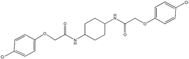 2-(4-chlorophenoxy)-N-(4-{[(4-chlorophenoxy)acetyl]amino}cyclohexyl)acetamide 化学構造式