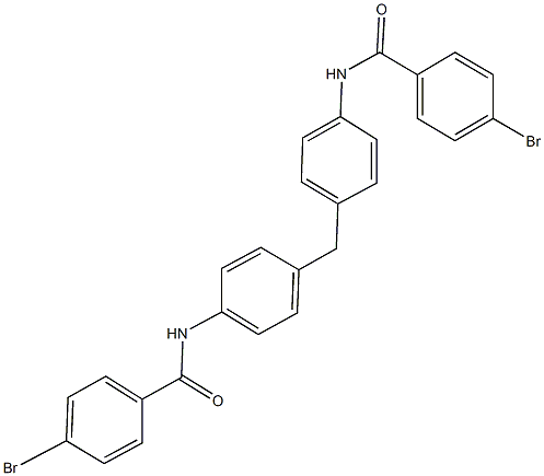 4-bromo-N-(4-{4-[(4-bromobenzoyl)amino]benzyl}phenyl)benzamide 结构式