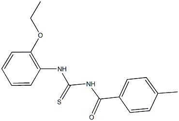 N-(2-ethoxyphenyl)-N'-(4-methylbenzoyl)thiourea 化学構造式