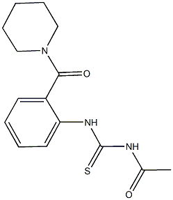 N-acetyl-N'-[2-(1-piperidinylcarbonyl)phenyl]thiourea|