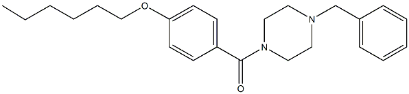 4-[(4-benzyl-1-piperazinyl)carbonyl]phenyl hexyl ether Struktur