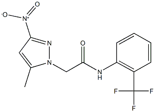 2-{3-nitro-5-methyl-1H-pyrazol-1-yl}-N-[2-(trifluoromethyl)phenyl]acetamide Structure