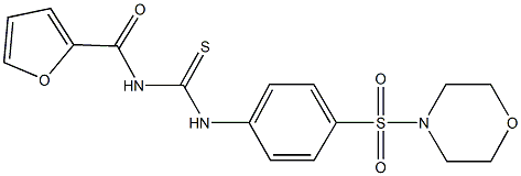 N-(2-furoyl)-N'-[4-(4-morpholinylsulfonyl)phenyl]thiourea,,结构式