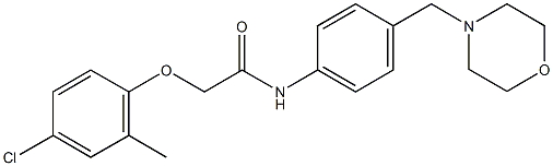 2-(4-chloro-2-methylphenoxy)-N-[4-(4-morpholinylmethyl)phenyl]acetamide 结构式