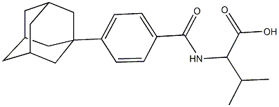 N-[4-(1-adamantyl)benzoyl]valine Structure