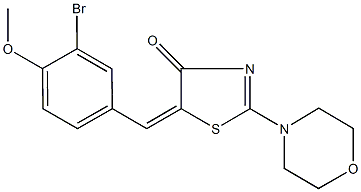 5-(3-bromo-4-methoxybenzylidene)-2-(4-morpholinyl)-1,3-thiazol-4(5H)-one Structure