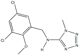 N-(3,5-dichloro-2-methoxybenzyl)-N-(1-methyl-1H-tetraazol-5-yl)amine Structure