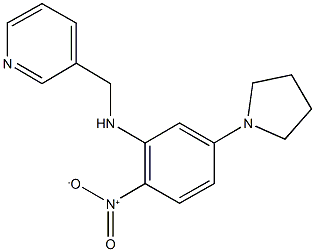 3-{[2-nitro-5-(1-pyrrolidinyl)anilino]methyl}pyridine 化学構造式