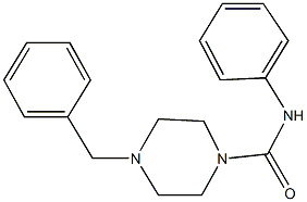 4-benzyl-N-phenyl-1-piperazinecarboxamide 化学構造式