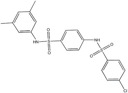 4-chloro-N-{4-[(3,5-dimethylanilino)sulfonyl]phenyl}benzenesulfonamide,,结构式