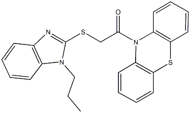 2-oxo-2-(10H-phenothiazin-10-yl)ethyl 1-propyl-1H-benzimidazol-2-yl sulfide|