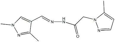 N'-[(1,3-dimethyl-1H-pyrazol-4-yl)methylene]-2-(5-methyl-1H-pyrazol-1-yl)acetohydrazide Structure