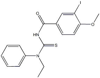 N-ethyl-N'-(3-iodo-4-methoxybenzoyl)-N-phenylthiourea Structure