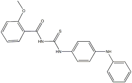 N-(4-anilinophenyl)-N'-(2-methoxybenzoyl)thiourea 化学構造式