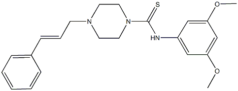 4-cinnamyl-N-(3,5-dimethoxyphenyl)-1-piperazinecarbothioamide