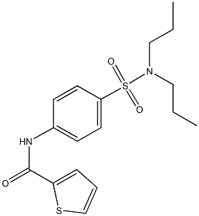 N-{4-[(dipropylamino)sulfonyl]phenyl}thiophene-2-carboxamide Struktur