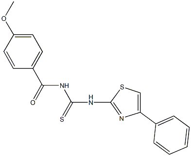 N-(4-methoxybenzoyl)-N'-(4-phenyl-1,3-thiazol-2-yl)thiourea