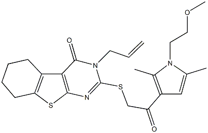 3-allyl-2-({2-[1-(2-methoxyethyl)-2,5-dimethyl-1H-pyrrol-3-yl]-2-oxoethyl}sulfanyl)-5,6,7,8-tetrahydro[1]benzothieno[2,3-d]pyrimidin-4(3H)-one