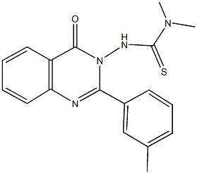 N,N-dimethyl-N'-(2-(3-methylphenyl)-4-oxo-3(4H)-quinazolinyl)thiourea Structure