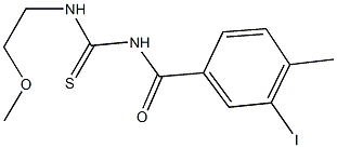 N-(3-iodo-4-methylbenzoyl)-N'-(2-methoxyethyl)thiourea,,结构式