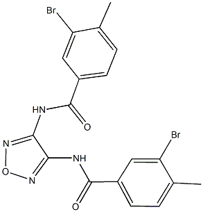 3-bromo-N-{4-[(3-bromo-4-methylbenzoyl)amino]-1,2,5-oxadiazol-3-yl}-4-methylbenzamide Structure