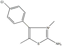  2-amino-4-(4-chlorophenyl)-3,5-dimethyl-1,3-thiazol-3-ium