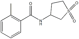 N-(1,1-dioxidotetrahydro-3-thienyl)-2-methylbenzamide 化学構造式