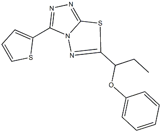  phenyl 1-[3-(2-thienyl)[1,2,4]triazolo[3,4-b][1,3,4]thiadiazol-6-yl]propyl ether