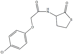2-(4-chlorophenoxy)-N-(2-oxotetrahydro-3-thienyl)acetamide 结构式