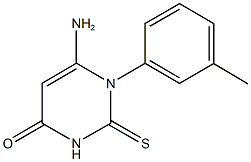 6-amino-1-(3-methylphenyl)-2-thioxo-2,3-dihydro-4(1H)-pyrimidinone,,结构式