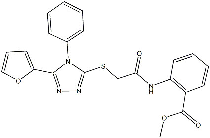 methyl 2-[({[5-(2-furyl)-4-phenyl-4H-1,2,4-triazol-3-yl]sulfanyl}acetyl)amino]benzoate