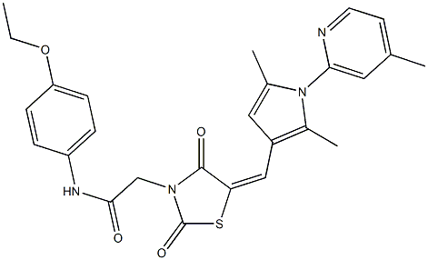 2-(5-{[2,5-dimethyl-1-(4-methyl-2-pyridinyl)-1H-pyrrol-3-yl]methylene}-2,4-dioxo-1,3-thiazolidin-3-yl)-N-(4-ethoxyphenyl)acetamide