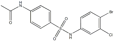 N-{4-[(4-bromo-3-chloroanilino)sulfonyl]phenyl}acetamide