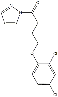 1-[4-(2,4-dichlorophenoxy)butanoyl]-1H-pyrazole,,结构式