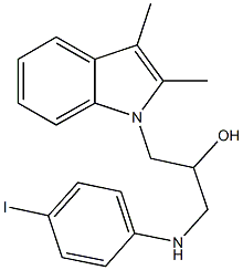 1-(2,3-dimethyl-1H-indol-1-yl)-3-(4-iodoanilino)-2-propanol