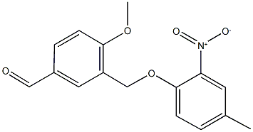  3-({2-nitro-4-methylphenoxy}methyl)-4-methoxybenzaldehyde