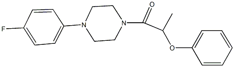 2-[4-(4-fluorophenyl)-1-piperazinyl]-1-methyl-2-oxoethyl phenyl ether Struktur