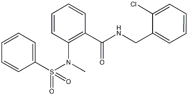 N-(2-chlorobenzyl)-2-[methyl(phenylsulfonyl)amino]benzamide Structure