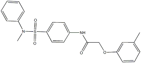 N-{4-[(methylanilino)sulfonyl]phenyl}-2-(3-methylphenoxy)acetamide 化学構造式