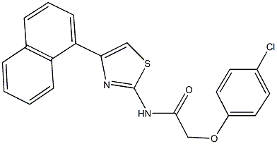 2-(4-chlorophenoxy)-N-[4-(1-naphthyl)-1,3-thiazol-2-yl]acetamide Structure