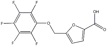 5-[(2,3,4,5,6-pentafluorophenoxy)methyl]-2-furoic acid Struktur