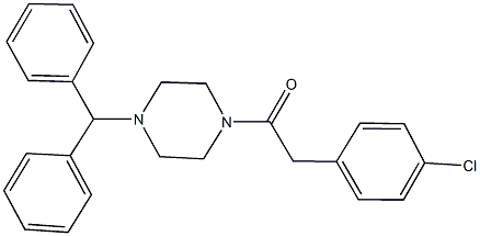 1-benzhydryl-4-[(4-chlorophenyl)acetyl]piperazine Structure