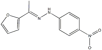 1-(2-furyl)ethanone {4-nitrophenyl}hydrazone Struktur