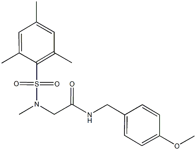 2-[(mesitylsulfonyl)(methyl)amino]-N-(4-methoxybenzyl)acetamide Structure