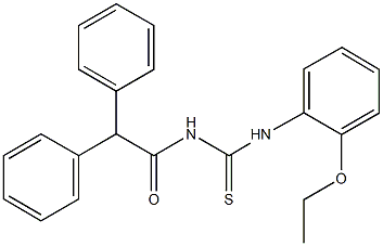 N-(diphenylacetyl)-N'-(2-ethoxyphenyl)thiourea Struktur